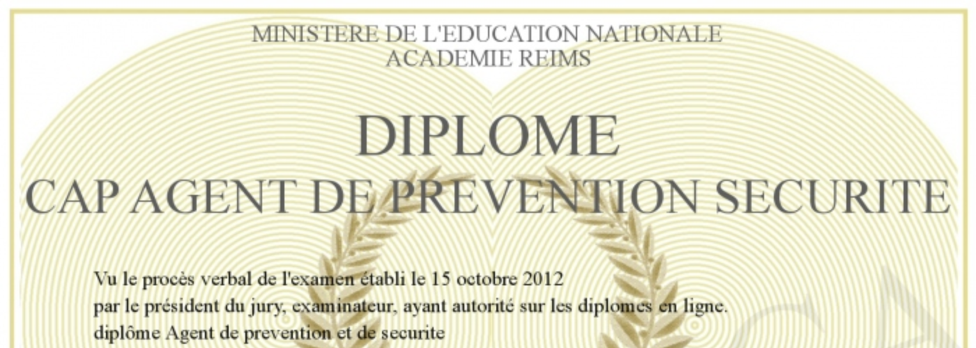CAP agent sécurité